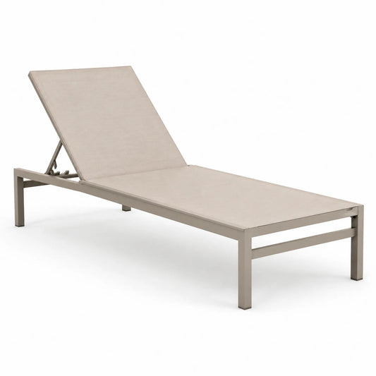 Sonnenliege Aluminium Textilen Beige 200cm