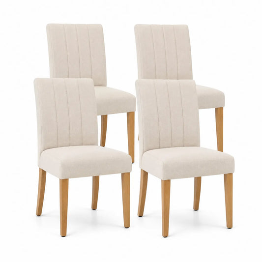 Esszimmerstühle Set 4er Holz Beige