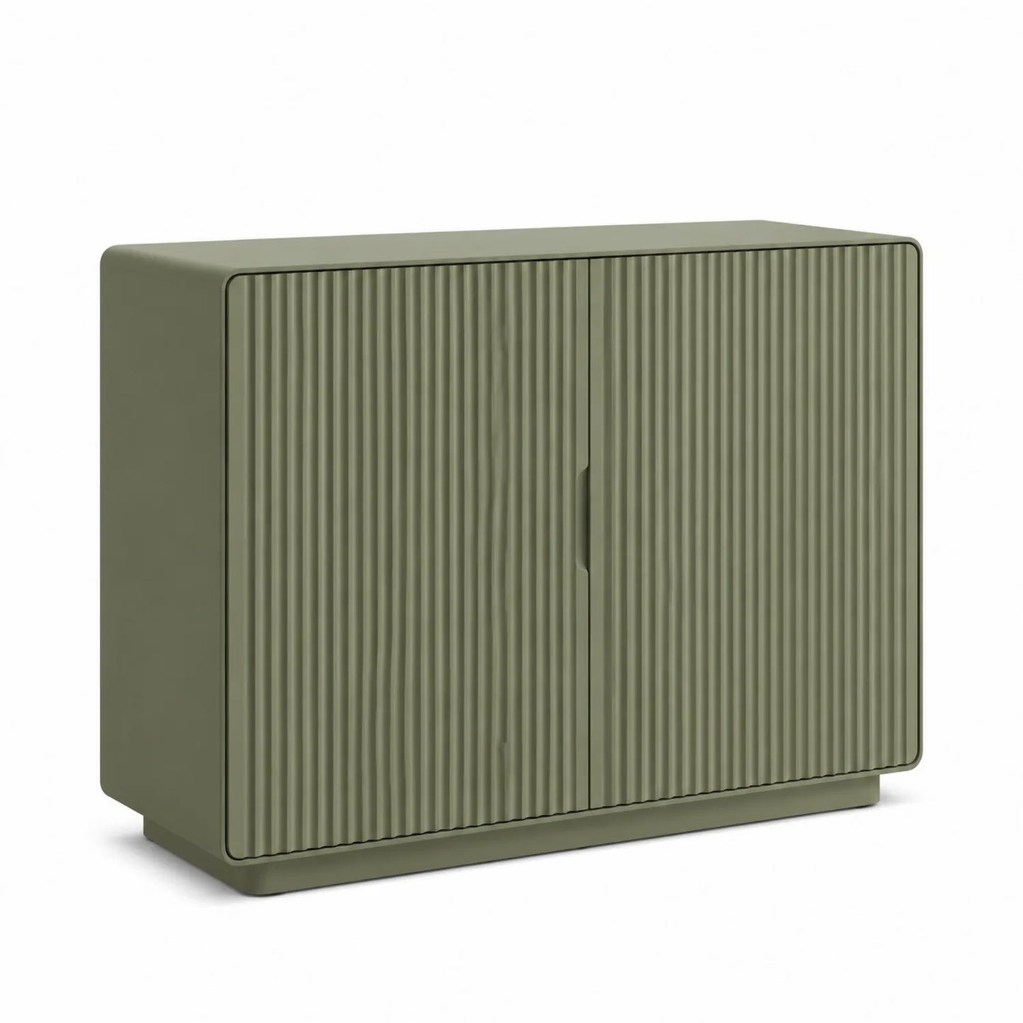 Sideboard aus MDF mit gerillter Front in Olivgrün