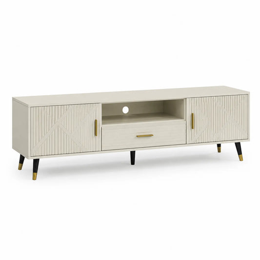TV-Schrank Holz mit 2 Türen und 1 Schublade 180x40x50cm
