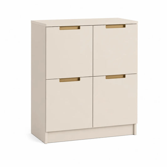 Beiges Sideboard mit 4 Türen aus Holzfaserplatte