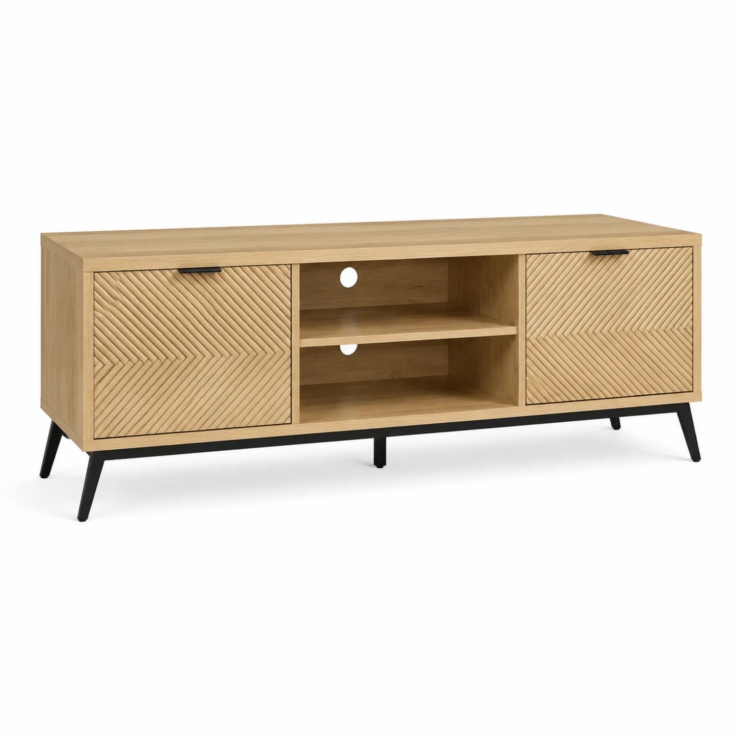 TV-Schrank Holz mit Eiche Optik und 2 Türen