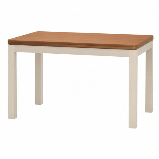 Holztisch Rechteckig MDF und Kiefernholz 150x90x75 cm Natur/Weiß