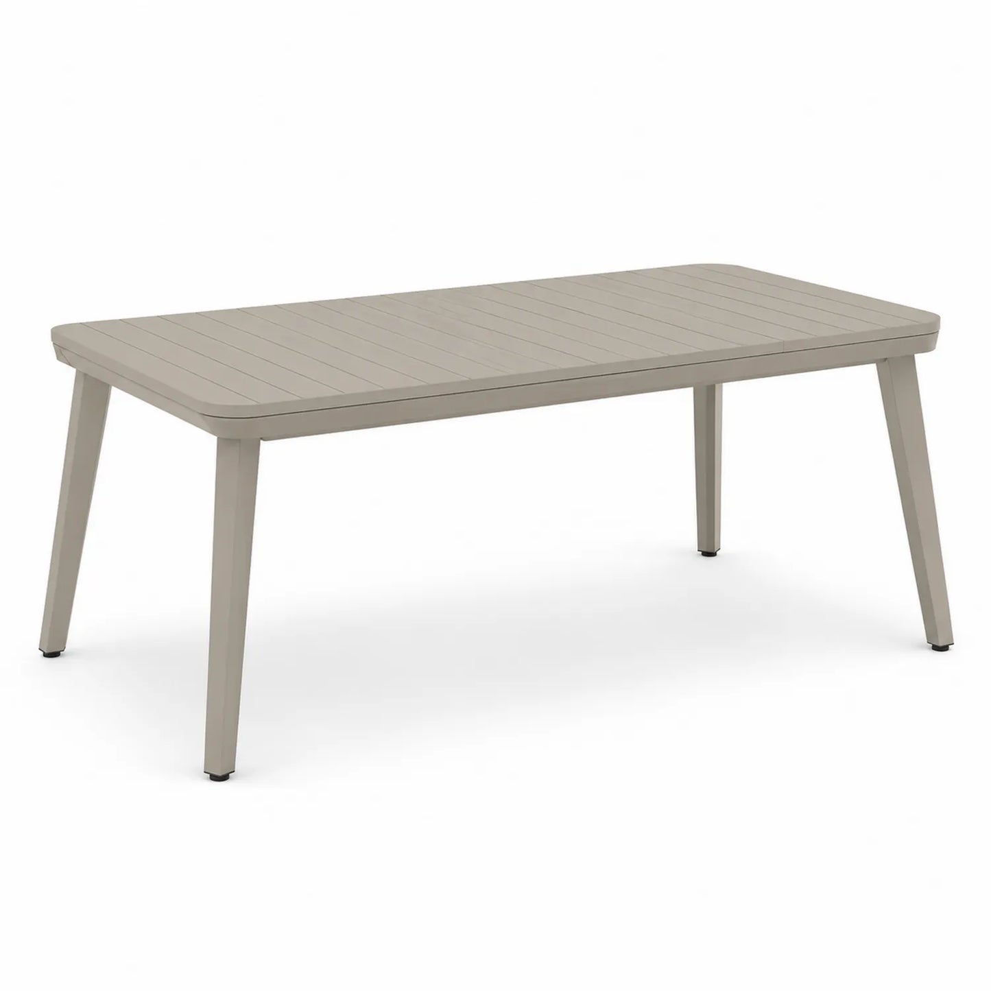 Rechteckiger Aluminium-Gartentisch Beige 180x90x75cm