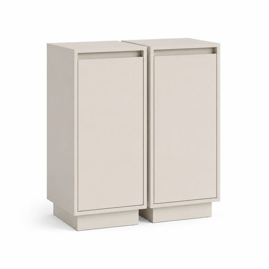 Sideboard Set 2-teilig Holzwerkstoff Beige 90x35x80 cm