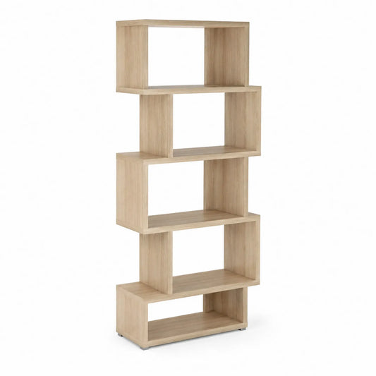 Bücherregal Holzwerkstoff Eiche 5 Fächer