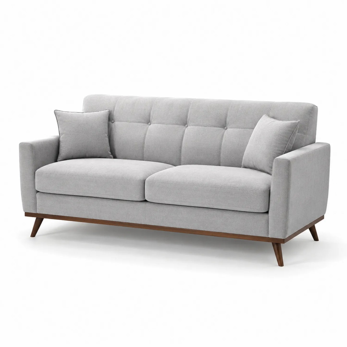 3-Sitzer Sofa Stoff Bezug Holzfüße 210 cm