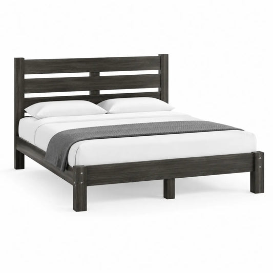 Holzbett Doppelbett Dunkelgrau 200x160 cm