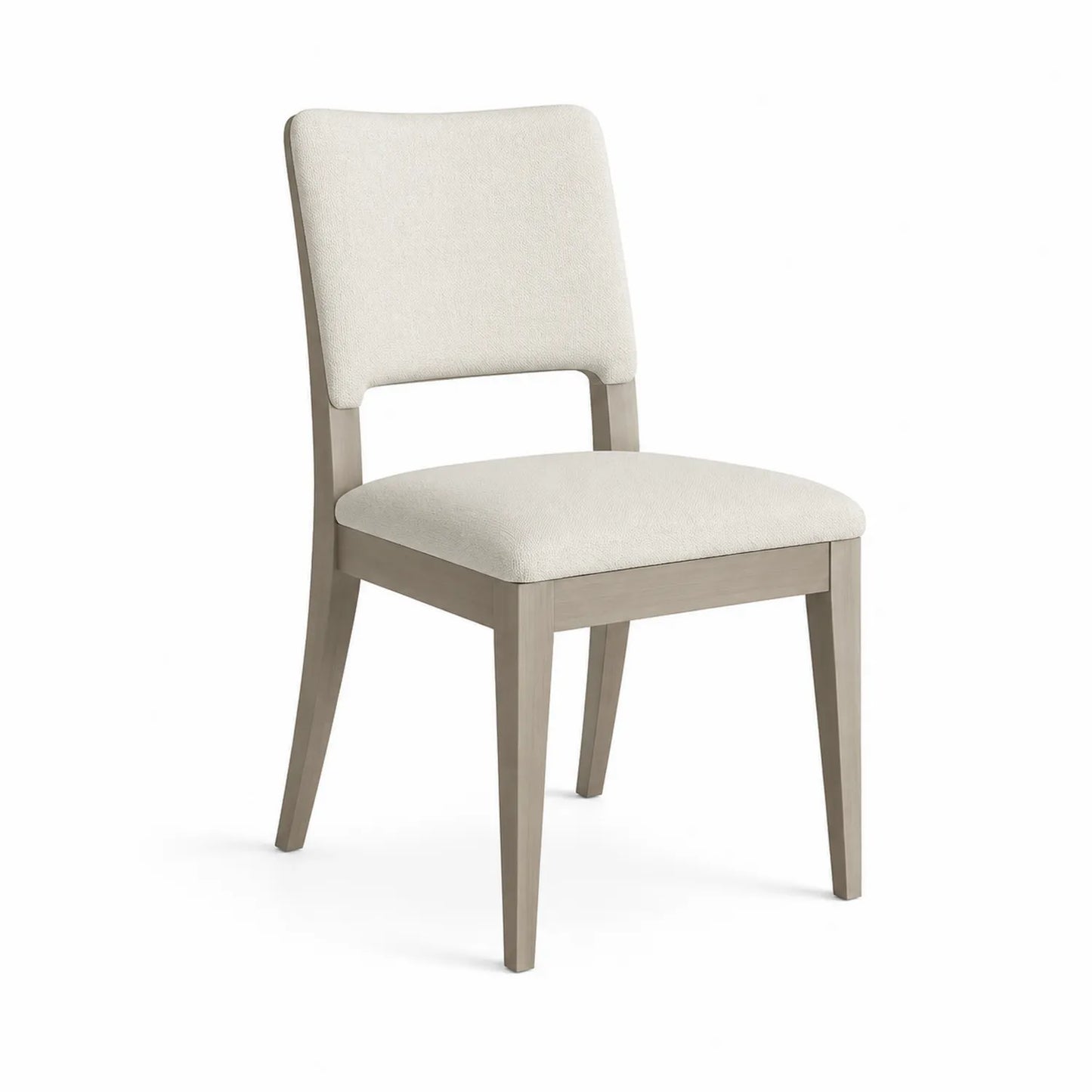 Esszimmerstuhl Holzrahmen Polyester Beige