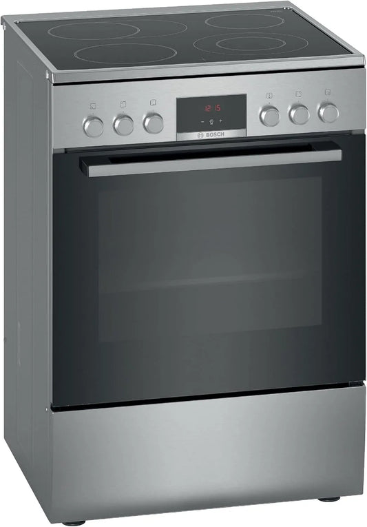 Bosch Modell, Serie 4 Elektro-Standherd HKR39C250, 3D Heißluft Backen auf 3 Ebenen, 60 cm breit, LED-Display-Steuerung