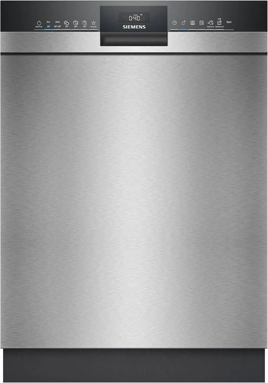 Siemens Geschirrspüler SN43ES22CE iQ300, Smarter Unterbau 60 cm, varioSpeed Plus, Gebürsteter Stahl, Made in Germany, ckschublade, flex Körbe