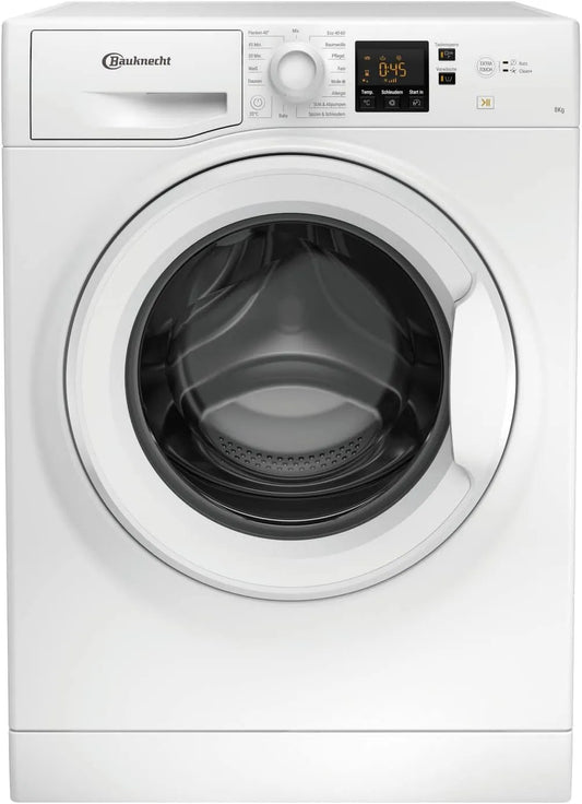 Bauknecht Waschmaschine BPW 814 A, Kurz 45', Clean Plus, kraftvolle Fleckenentfernung, Option Extra Touch, Gewicht 8kg, Frontbeladung, Mengenautomatik