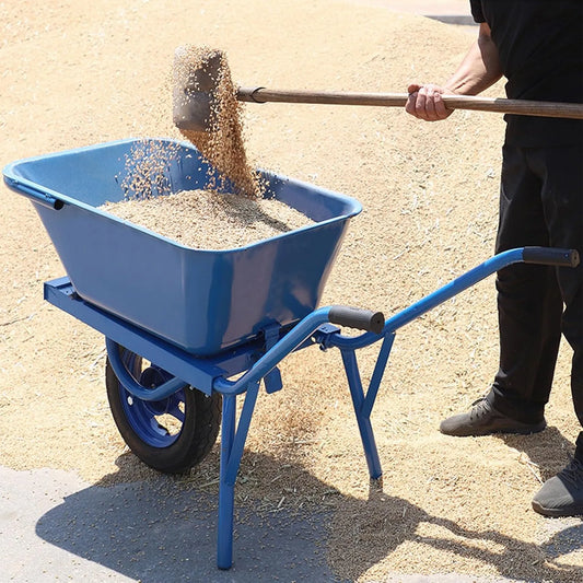 Schubkarre, 220 Pfund Schwerlast, Hochleistungs-Bauschubkarre, mit All-Terrain-Luftreifen, for Garten, Schuppen, Kleingärten