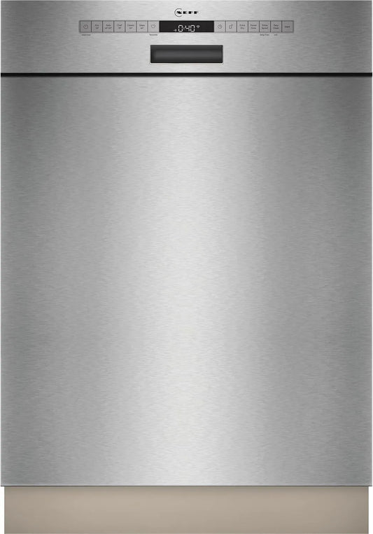 Neff Geschirrspüler S125EBS16E 70ºC, Spülmaschine Made in Germany, ckkorb, Open Dry, Favoriten, N 50, Smarter Unterbau 60 cm, Gebürsteter Stahl