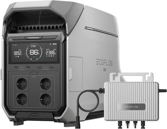 Modell Pro 3 tragbar Powerstation 4096Wh LiFePO4-Batterie 12kWh EcoFlow Delta, Leistung 4000W AC Ausgängen, für Zuhause, erweiterbar auf, Reise