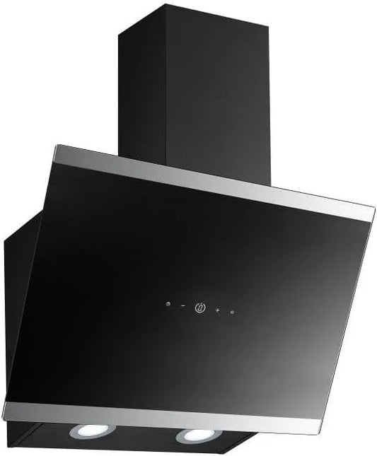 PKM Dunstabzugshaube S33-60A+BTH, Schräghaube, Umluft, LED-Beleuchtung, Breite 60cm, Abluft, Display & Touch Control