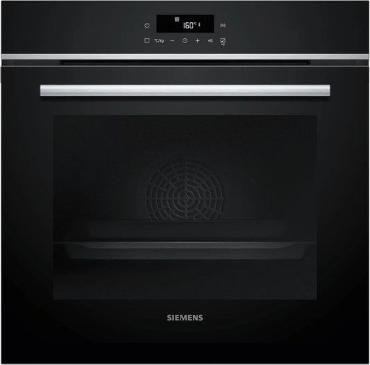 Siemens Backofen HB572ABS3 iQ300 cookControl10, 3D Heißluft, activeClean Pyrolyse Selbstreinigung, Schnellaufheizung, Edelstahl, Einbau 60 x 60 cm