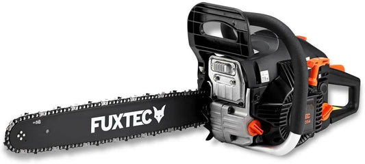 Fuxtec Motorsäge FX-KSP354 54ccm, Motorsägen Leisatung 2,2KW, Gewicht von 5,47Kg, Notstopp-Kippschalter, Benzin Kettensäge, Schwertlänge 18 Zoll