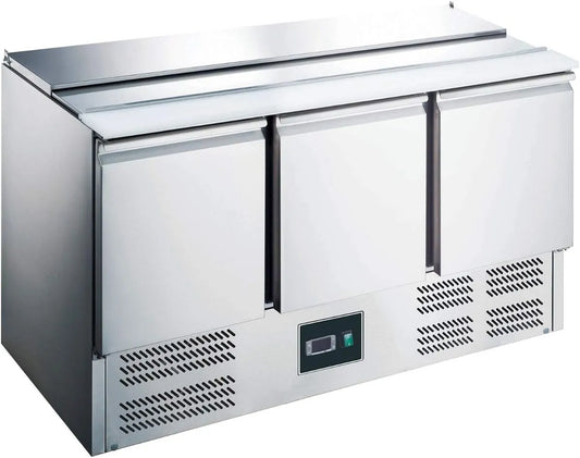 Modell ZS903-3 ZORRO, Saladette Türen, Kühltisch mit Deckel, Salatkühlung, Gastro Kühltheke